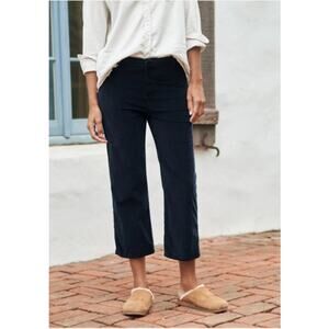 Frank & Eileen Kinsale Performance Cord Corduroy Pants Cropped Navy Blue Size 4